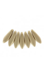 Czech Glass Daggers beads 5x16mm Aztec gold 01710